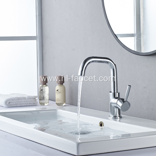 Chrome Plated deck mounted brass kitchen sink faucets